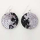 Sterling Silver Earrings Silver Disco String Karin Dery