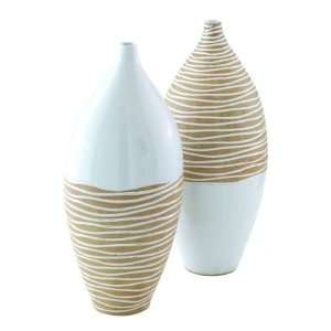  White & Beige Ceramic Jars