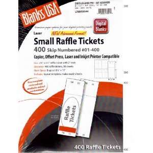  Blanks/usa Small Raffle Event Show 400 Ticket Printable 