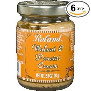 Roland Walnut Porcini Cream, 2.8 Ounce Glass (Pack of 6)  