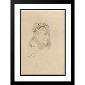  Portrait Of Sarah Bernhardt 25x29 Framed and Double Matted 