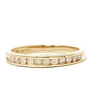   NATURAL DIAMOND CHANNEL SET WEDDING BAND PURE 14K YELLOW GOLD Jewelry