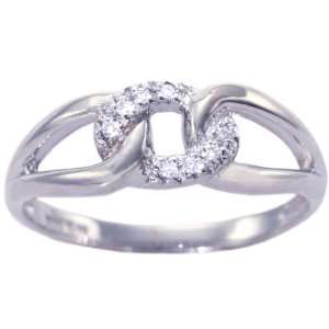   Gold Interwoven Diamond Promise Ring Diamond, size8 diViene Jewelry