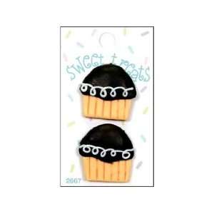  Blumenthal Button Sweet Treats Cupcake Chocolate 2pc (3 