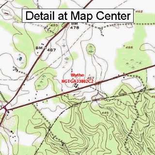  USGS Topographic Quadrangle Map   Blythe, Georgia (Folded 