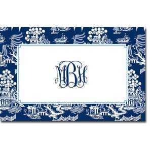  Boatman Geller Laminated Placemat   Chinoiserie Navy 