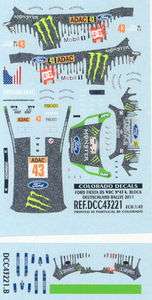   Decals 1/43 FORD FIESTA RS WRC #43 K. BLOCK 2011 DEUTSCHLAND RALLY