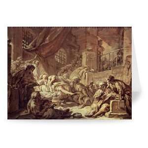  Study for a Prison Scene (oil on canvas) by Francois Boucher 