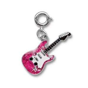  Rock Star Hot Pink Guitar Charm For Childrens Bracelets 