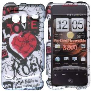 Rock & Love HTC Droid Incredible 6300 Case Cover Phone Hard Cover Case 