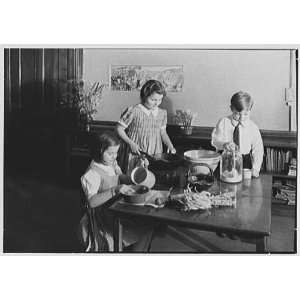   ., Brooklyn, New York. First grade, making bread 1943