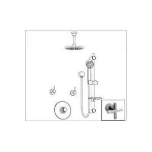  Aqua Brass Universal Shower Kit with X Cross Handle KIT51 