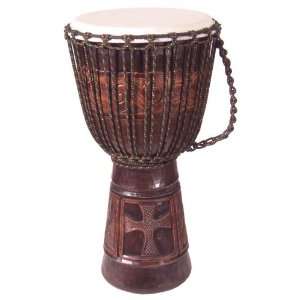  Christian Cross Djembe Drum 12 X 24 Musical Instruments