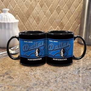  Dallas Mavericks Set of 2 Jersey 11 oz. Ceramic Mugs (Black 