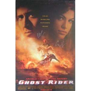  AUTOGRAPHED GHOST RIDER MOVIE POSTER 