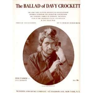  of Davy Crockett Vintage 1954 Sheet Music from Walt Disneys Davy 