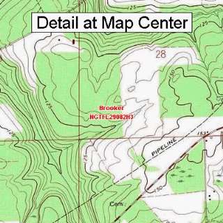  USGS Topographic Quadrangle Map   Brooker, Florida (Folded 