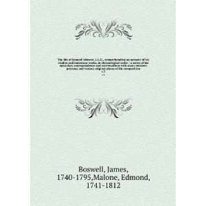   James, 1740 1795,Malone, Edmond, 1741 1812 Boswell Books