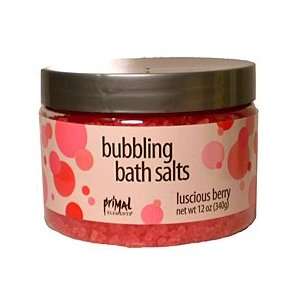  Primal Elements Luscious Berry Bubbling Bath Salts 12 Oz 
