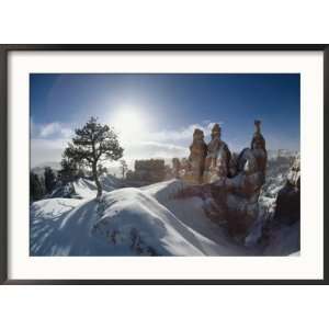  Winter View in Bryce Canyon National Park Framed 