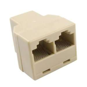  Gino RJ45 Female 1 to 2 Telephone Y Splitter Connector 