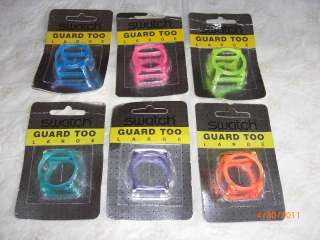 SWATCH GUARD LARGE CLEAR NEON GREEN PURPLE BLUE PINK  