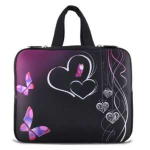  Loverly Purple Hearts 15 Laptop Sleeve Case Bag+Hide 