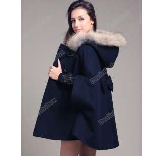 Women Hood Winter Coat Jacket Outerwear Loose Cape Unique Poncho 