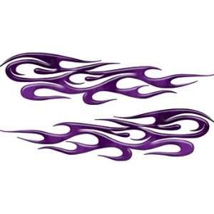  Full Color Tribal Reflective Fire Purple Flame Decals 