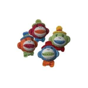  Set of Four Sock Monkey Knit Monkeez Magnets Toys & Games