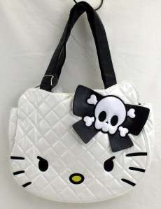 Loungefly Hello Kitty Tote Bag White Skull Purse NEW  