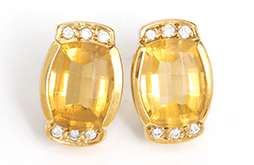 Sparkling Citrine, Diamond & 18k Yellow Gold Earrings by H. Stern