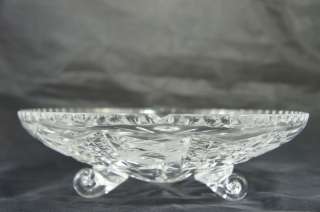 VINTAGE HAND CUT GLASS CRYSTAL FOOTED CANDY DISH/BOWL/VASE  