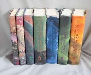 Complete 1st Ed Harry Potter Hardcover Book Set 1 7  