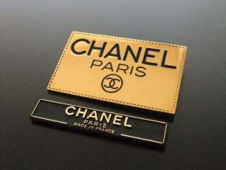 Authentic Chanel Vintage Pin Brooch gold logo plate  