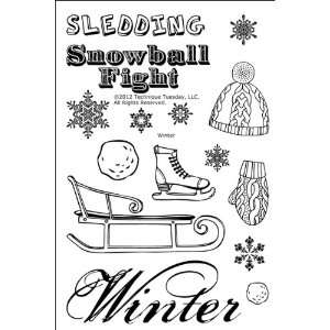  Technique Tuesday Clear Stamps, Winter