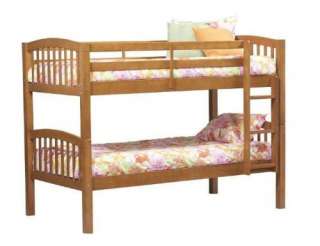 New Mission Childrens Twin Bunkbed Bunk Bed   Pecan  