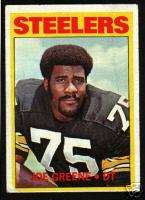 1972 Joe Greene  Steelers HOFer Topps FB Card #230  
