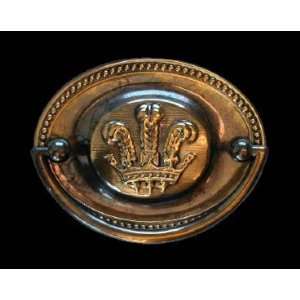 Cabinet Pulls, Antique Solid Brass Hepplewhite Design, 2 3/8 Boring