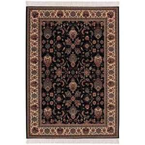 Couristan Kashimar Floral Herati Black and Teal 06003220 Traditional 6 