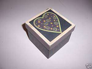 Heart Primitive Mini Wood Box Great for Valentines Da  