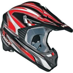  Vega Edge Adult Viper Off Road Motorcycle Helmet   Red 