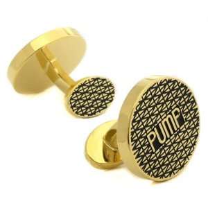  18KT Vermeil PUMP Manhole Cufflinks Jewelry