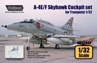 WOLFPACK 1/32 A 4E Skyhawk Cockpit set (for Trumpeter 1/32) #WP 32043 
