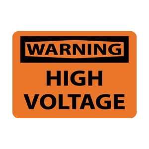 W49A   Warning, High Voltage, 7 X 10, .040 Aluminum  