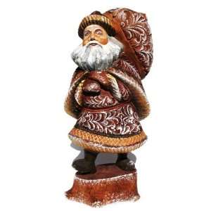  GreatRussianGifts Moroz Hand Carved Wooden Santa