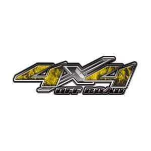  4x4 Offroad Decals Inferno Yellow   2 h x 6 w 