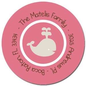   Spark Return Address Labels (Play Baby Whale   Pink)