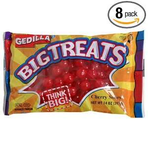 Gedilla Think Big, Cherry Sours, 14 Ounce Packages (Pack of 8)  