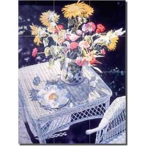  Janes Bouquet with Wicker by William C. Wright   Floral 